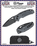 SIG Sauer by Hogue SIG36372 K320 Tactical ABLE Lock Folding Knife 4-1/2" Closed 3-1/2" S30V Black Cerakote Drop Point Plain Blade, Gray Polymer Handles, AXIS/Crossbar Lock