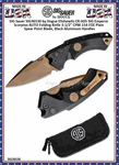 SIG Sauer by Hogue SIG36530 Elishewitz EX-A05 SIG Emperor Scorpion AUTO Folding Knife 3.5" CPM-154 FDE Plain Spear Point Blade, Black Aluminum Handles