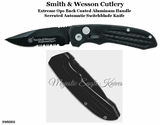 Smith & Wesson SW50BS Extreme Ops Automatic Aluminum Handle Black Combo-Blade Knife