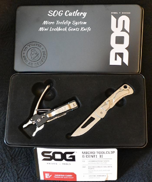 SOG-CUTLERY  SOG Kit00040 Micro Toolclip & Centi II Knife Kit