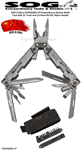 SOG Cutlery SOGPA2001-CP PowerAccess Deluxe Multi-Tool w/21 Tools and 12-Piece Bit Kit, Nylon Sheath 