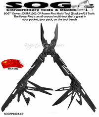 SOG� Knives SOGPP1002-CP Power Pint Multi-Tool (Black) w/18 Tools The PowerPint is an all-around multi-tool that's great in your pocket, your pack, on the tool bench