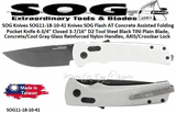 SOG Knives SOG11-18-10-41 SOG Flash AT Concrete Assisted Folding Pocket Knife 4-3/4" Closed 3-7/16" D2 Tool Steel Black TiNi Plain Blade, Concrete/Cool Gray Glass Reinforced Nylon Handles, AXIS/Crossbar Lock