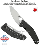Spyderco Cutlery Spyderco SPC211TIP Spyderco Spydie Chef Knife, 3.32 Inch LC200N Ball Bearing Steel Blade, Titanium Handle