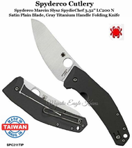 Spyderco Cutlery Spyderco SPC211TIP Spyderco Spydie Chef Knife, 3.32 Inch LC200N Ball Bearing Steel Blade, Titanium Handle
