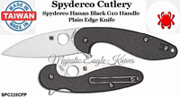Spyderco Cutlery SPC228CFP Spyderco Sliver AX-Carbon Fiber G-10 Laminate Handle Plain Edge Knife