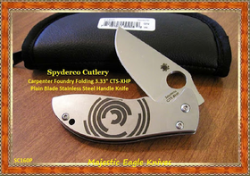 Spyderco & Carpenter Cutlery Collaboration SPC160P Foundry Plain Blade knife Spyderco & Carpenter Cutlery Collaboration SPC160P Foundry Plain Blade knife