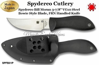Spyderco Cutlery SPFB01P Spyderco Bill Moran 3-7/8" VG10 Steel Bowie Style Blade, FRN Handled Knife