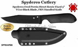 Spyderco Cutlery SPFB04PBB Spyderco Fred Perrin Street Bowie Fixed 5" VG10 Black Blade, FRN Handled Knife