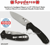 Spyderco Knives SPC234CFP Spyderco�s Amalgam Flipper 3-7/8" CPM-S30V Blade Carbon Fiber/G-10 Laminate Handle Pocket Knife