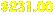 $231.00