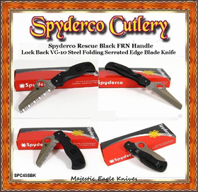 Spyderco SPC45SBK Matriarch 2 Black FRN Handle Lock Back Serrated Edge H1 Steel Folding Knife Spyderco SPC45SBK Matriarch 2 Black FRN Handle Lock Back Serrated Edge H1 Steel Folding Knife