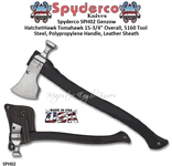 Spyderco SPH02 Genzow HatchetHawk Tomahawk 15-3/4" Overall, 5160 Tool Steel, Polypropylene Handle, Leather Sheath 