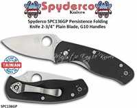 Spyderco Spyderco SPC136GP Persistence Folding Knife 2-3/4" Plain Blade, G10 Handles 