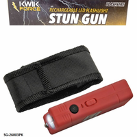 The Kwik ForceŽ SG-26003PK Pink Flashfire Ultra Bright LED Flashlight has a Built-in 8,000,000 VOLTS Stun Gun, 6" Overall 0.35lbs Charger & Holster Included The Kwik ForceŽ SG-26003PK Pink Flashfire Ultra Bright LED Flashlight has a Built-in 8,000,000 VOLTS Stun Gun, 6" Overall 0.35lbs Charger & Holster Included