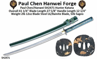 Paul Chen/Hanwei SH2471 Hunter Katana Overall 41-1/4"<>27-5/8" L6/Bainite Steel Blade Paul Chen/Hanwei SH2471 Hunter Katana Overall 41-1/4"<>27-5/8" L6/Bainite Steel Blade