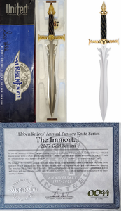 United Cutlery Gil Hibben GH2041 50th Anniversary Gold Limited Edition Immortal Dagger #0044/1500 United Cutlery Gil Hibben GH2041 50th Anniversary Gold Limited Edition Immortal Dagger #0044/1500