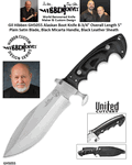United Cutlery Gil Hibben GH5055 Alaskan Boot Knife 5" Plain Satin Blade, Black Micarta Handle, Black Leather Sheath 