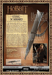 United Cutlery LOTR UC2893 Hobbit Sting Sword Of Bilbo Baggins, Scabbard