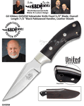 United Cutlery Presents Gil Hibben GH5058 Sidewinder Knife Fixed 3-/2" Blade, Overall Length 7-/2 "Black Pakkawood Handles, Leather Sheath