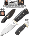 United Cutlery Presents Gil Hibben GH5084 Alaskan Chugach People Hunter's Knife 4-5/8� 5Cr13 Stainless Steel Up-swept Plain Blade Pakkawood Handle Black Leather Sheath 