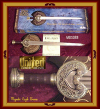 United Cutlery UC1370ABNB Lord of the Rings Herrugrim Sword Of King Theoden Of Rohan With Display Plaque 