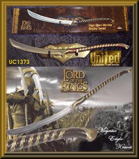  United Cutlery UC1373 Lord of the Rings High Elven Warrior Sword, 24-1/8" False-Edged Blade