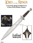 United Cutlery UC2614 Lord of the Rings LOTR Sword of Sam With Display Plaque 