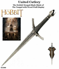  United Cutlery UC2990 Hobbit Morgul-Blade Blade of the Nazgul with Wood Wall Display 