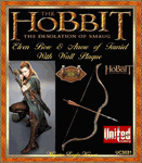 United Cutlery UC3031 The Hobbit' Elven Bow 48' and Arrow 42" of Tauriel & Poly Stone Wall Mount