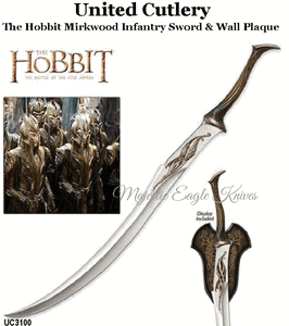  United Cutlery UC3100 The Hobbit Mirkwood Infantry Sword & Wall Plaque