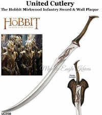  United Cutlery UC3100 The Hobbit Mirkwood Infantry Sword & Wall Plaque
