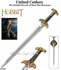 United Cutlery UC3264 The Hobbit Sword of Bard The Bowman & Wall Plaque