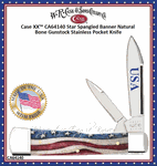 W.R. Case &amp; Sons Cutlery Company is proud to present CA64140 Case Star Spangled Color Wash Bone Gunstock Pocket Knife