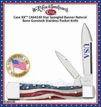 W.R. Case &amp; Sons Cutlery Company is proud to present CA64140 Case Star Spangled Color Wash Bone Gunstock Pocket Knife