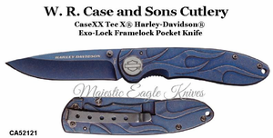 W. R. Case and Sons Cutlery CA52121 CaseXX Tec XĹ˝ Harley-DavidsonĹ˝ Exo-Lock Framelock Pocket Knife