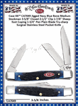 W.R. Case & Son's Cutlery CA7049 CASE XX� 2-1/2" Clip, 1-7/8" Sheepfoot Coping Blade and 1-3/4" Pen Blade Tru-sharp Surgical Stainless Steel Jigged Navy Blue Bone Handle Medium Stockman Pocket Knife