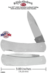 W.R. Case & Son's Cutlery CA041 Case XX� Executive Lockback Folding Knife Brushed Stainless Steel Handles    