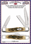 W.R. Case & Son's Cutlery CA079 Case XX� Jigged Amber Bone Handle Medium Stockman Chrome Vanadium Pocket Knife 