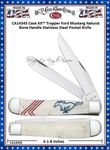 W.R. Case & Sons Cutlery CA14345 Case XX Trapper Ford Mustang Natural Bone Handle Stainless Steel Pocket Knife