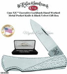 W.R. Case & Son's Cutlery CA10399 Case XX� Executive Lockback Worked Metal Pocket Knife & Black Velvet Gift Box