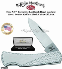 W.R. Case & Son's Cutlery CA10399 Case XX™ Executive Lockback Worked Metal Pocket Knife & Black Velvet Gift Box W.R. Case & Son's Cutlery CA10399 Case XX™ Executive Lockback Worked Metal Pocket Knife & Black Velvet Gift Box