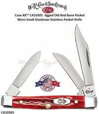 W.R. Case & Son's Cutlery CA10305 Case XX� Pocket Worn Jigged Old Red Bone Small Stockman Stainless Pocket Knife    