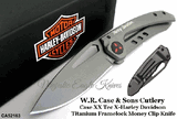 W.R. Case & Sons Cutlery CA52163 Case XX-Tec X-Harley Davidson Titanium Framelock Money Clip Knife