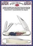 W.R. Case & Son's Cutlery CA10844 Case 2025 SHOT Show Bursting Flag Smooth Natural Bone Embellished Seahorse Whittler Pocket Knife 