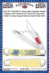 W.R. Case & Sons Cutlery CA17728 Case XX� U.S. Navy Yellow Synthetic Handle Trapper 4-1/8" Closed 3-1/4" Clip 3-1/4" Spey Plain Blade Tru-sharp Surgical Stainless Steel Pocket Knife 