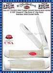 W.R. Case & Sons Cutlery CA14021 Case XX� Mini Trapper Smooth Natural Bone Handle 3-1/2" Closed 2-3/4" Clip 2-3/4" Spey Blade Stainless Steel Pocket Knife