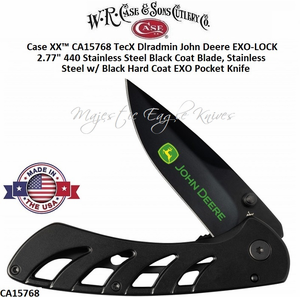 W.R. Case & Sons Cutlery CA15768 Case XX™ TecX Dlradmin John Deere EXO-LOCK 2.77" 440 Stainless Steel Black Coat Blade, Stainless Steel w/ Black Hard Coat EXO W.R. Case & Sons Cutlery CA15768 Case XX™ TecX Dlradmin John Deere EXO-LOCK 2.77" 440 Stainless Steel Black Coat Blade, Stainless Steel w/ Black Hard Coat EXO