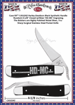 W.R. Case & Sons Cutlery CA52242 Case XX� Harley-Davidson Black Synthetic Handle Russlock 4-1/8" Closed 2-3/4" Locking Clip(w/thumb Lever w/ The Bolsters are Highly Polished Nickel Silver, Tru-Sharp Surgical Stainless Steel Pocket Knife 