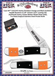 W.R. Case & Sons Cutlery CA52245 Case XX� Harley-Davidson Orange and Black Synthetic Handle Russlock 4-1/8" Closed 2-3/4" Locking Clip(w/thumb Lever), Center Bolster Nickel Silver Inlay, Tru-Sharp Surgical Stainless Steel Pocket Knife 